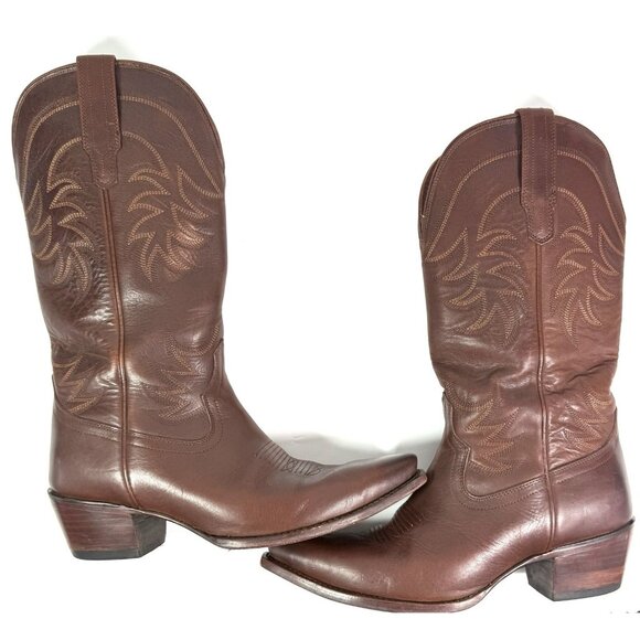 Tecovas The Annie Western Boots Womens Size 12 B Snip Toe Cowgirl Rodeo Brown - Picture 8 of 13